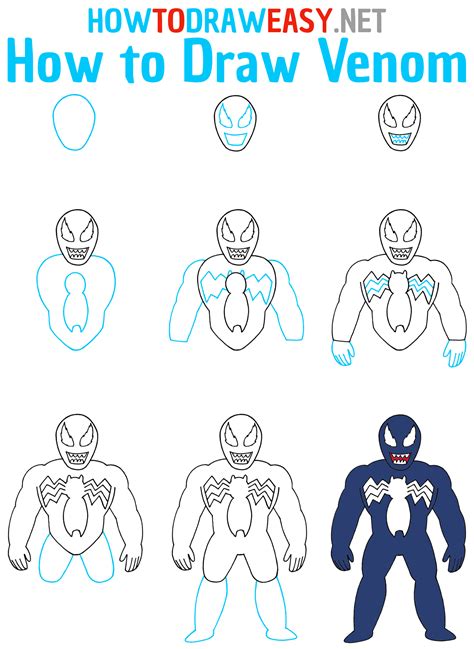 venom how to draw